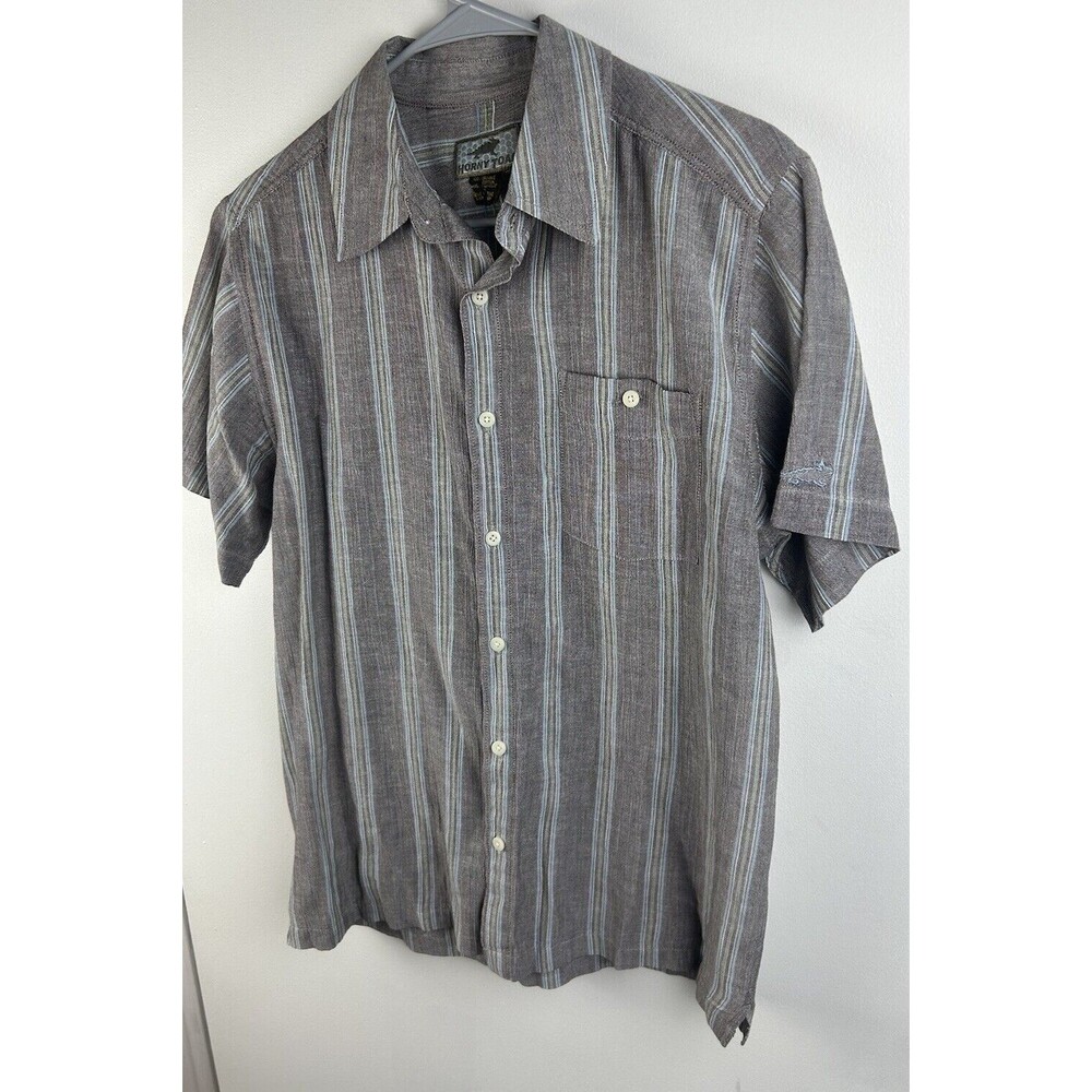 Horny Toad Button Up Shirt Men's Sz S Gray Blue Organic Cotton Casual Outdoor - Picture 2 of 7